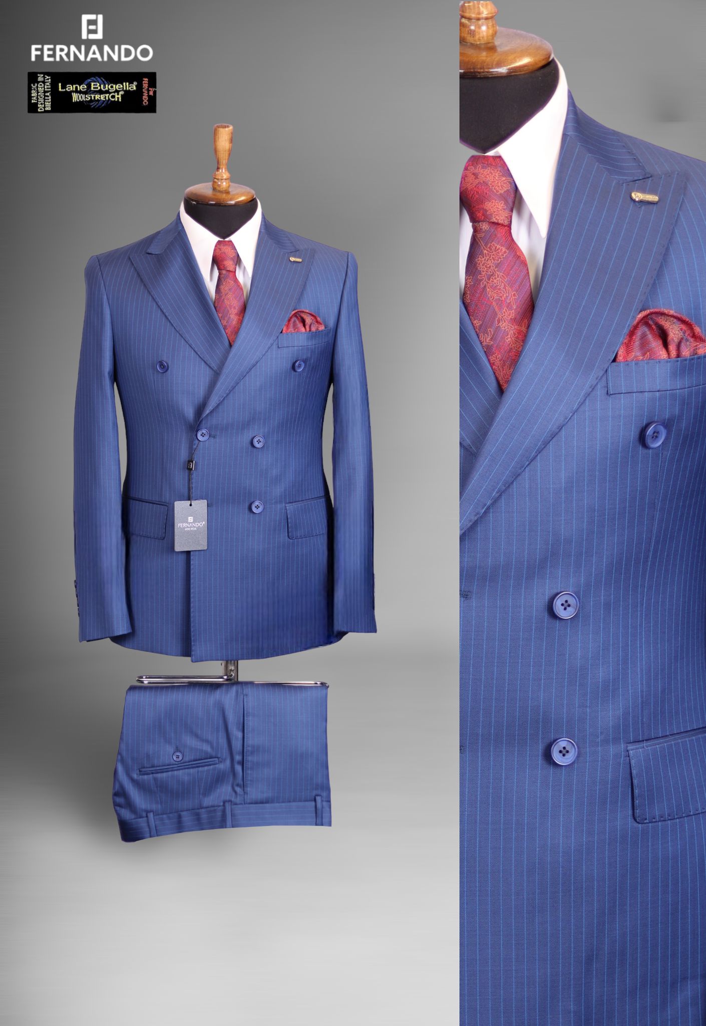 COSTUME SLIM FIT Umari3 Bleu clair