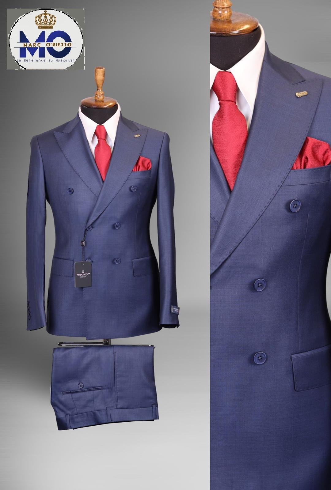 COSTUME SLIM FIT FLORENCE BLEU INDIGO