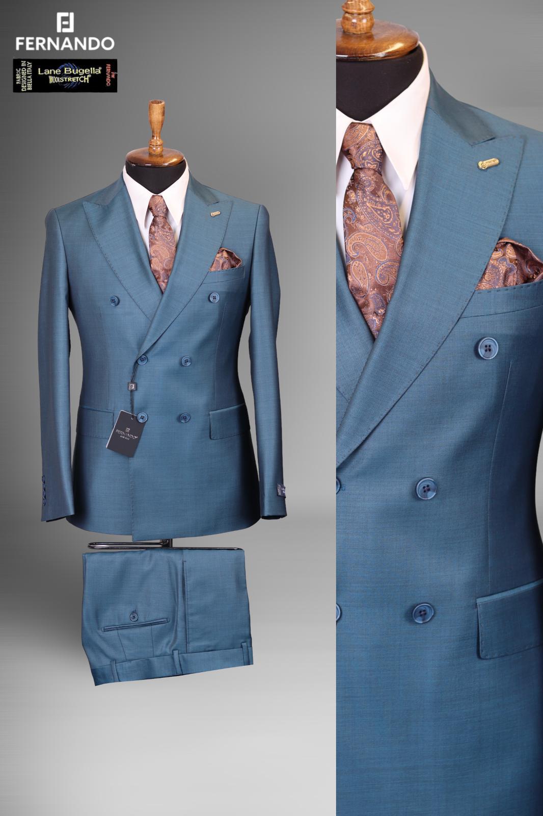 COSTUME SLIM FIT FLORENCE BLEU INDIGO