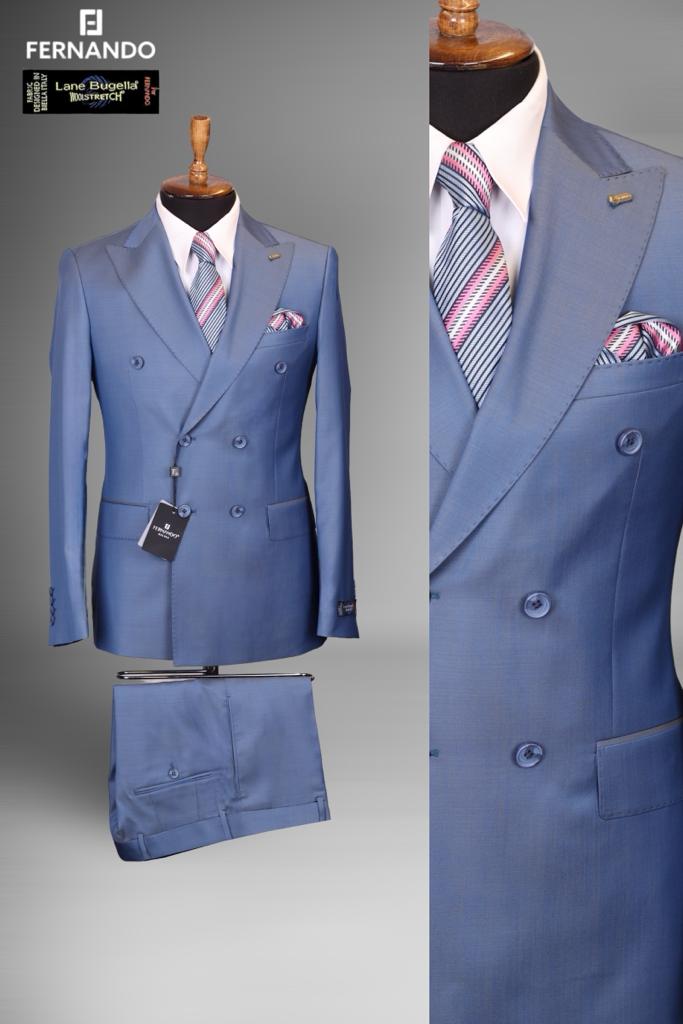 COSTUME SLIM FIT Umari 4- Bleu