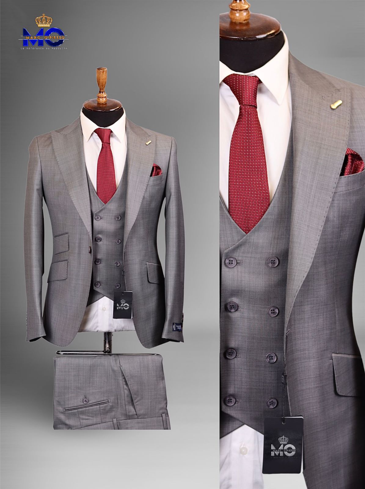 COSTUME SLIM FIT UMARI 8 FLACO - GRIS